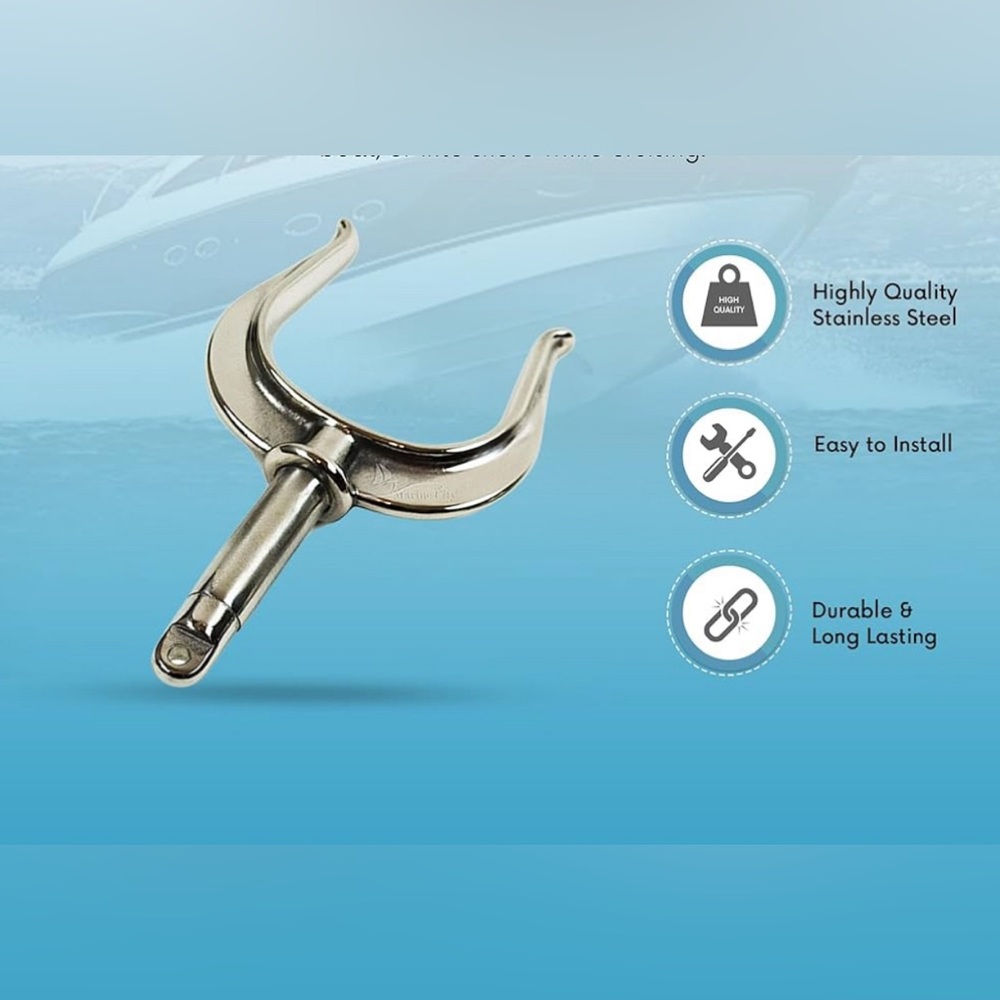 Rowlock Oarlock Side Mount Stainless Steel Heavy Duty